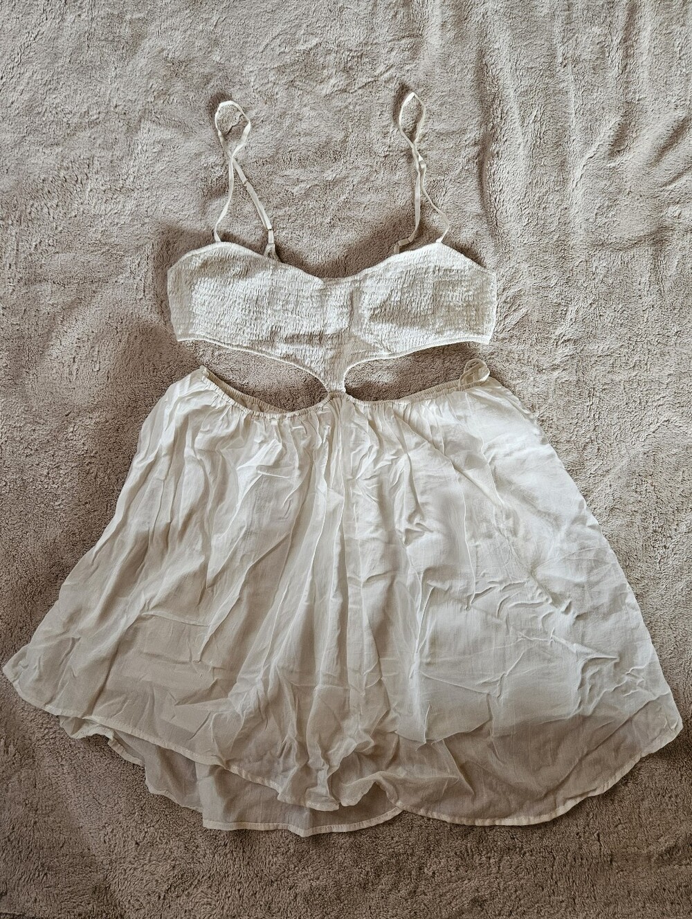 Indah White Cutout Mini Dress